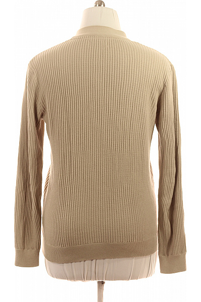 NO EXCESS Pánský bavlněný žebrovaný kardigan béžový propínací s kapsami Velikost L | NO EXCESS | obrázek 2