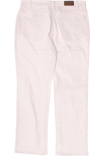 JOHN BANER Dámské bavlněné džíny rovné s kapsami na knoflíky klasické bílé Velikost 40 | JOHN BANER | obrázek 2