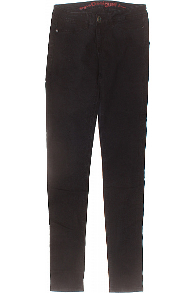 DESIGUAL Dámské Bavlněné černé Skinny Džíny Strečové úzké Velikost 28