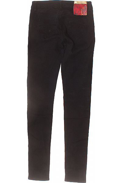 DESIGUAL Dámské bavlněné černé skinny džíny strečové úzké Velikost 28 | DESIGUAL | obrázek 2