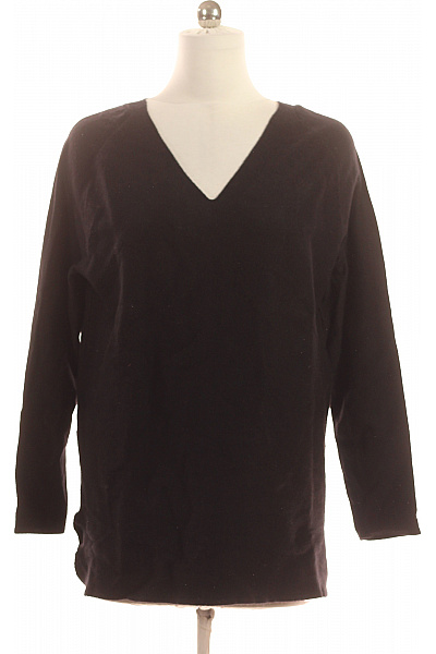 COMMA Dámský černý pulovr s výstřihem do V volný basic Velikost 40 | COMMA | obrázek 2