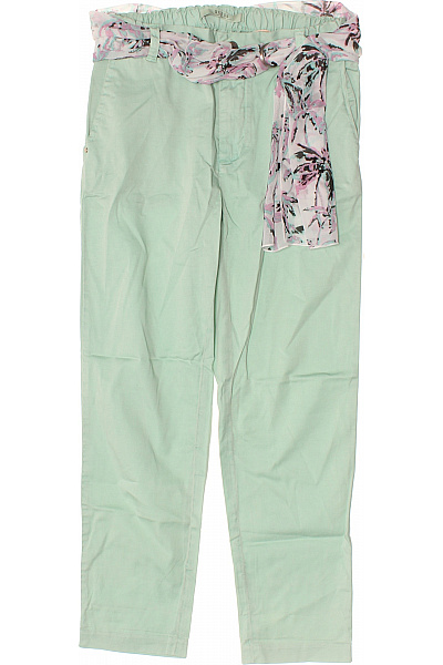 Guess Dámské bavlněné kalhoty zelené volné s páskem květované ležérní Vel. 26 | Guess | obrázek 2