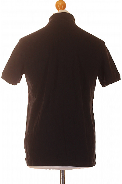 Pánské černé polo tričko s krátkým rukávem a logem Vel. l | Unimoda | obrázek 3