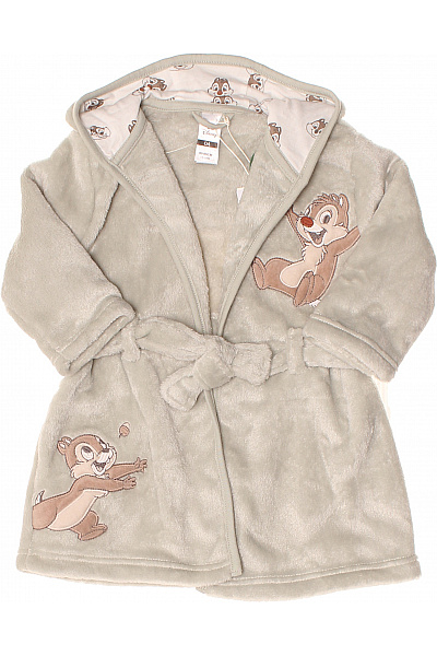 Canda Dětský župan s kapucí Chip a Dale měkký šedý s potiskem Velikost 80-86 | Canda | obrázek 2