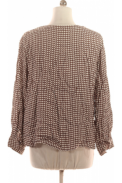 ETERNA Dámská viskózová halenka s dlouhým rukávem vzorovaná elegantní do práce Velikost 40 | ETERNA | obrázek 2