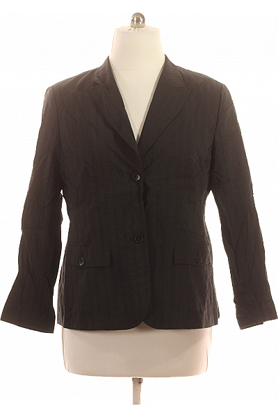 TAIFUN Dámský černý acetátový blejzr vypasovaný strukturovaný jarní business Vel. 46 | TAIFUN | obrázek 2