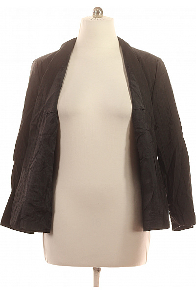 TAIFUN Dámský černý acetátový blejzr vypasovaný strukturovaný jarní business Vel. 46 | TAIFUN | obrázek 4