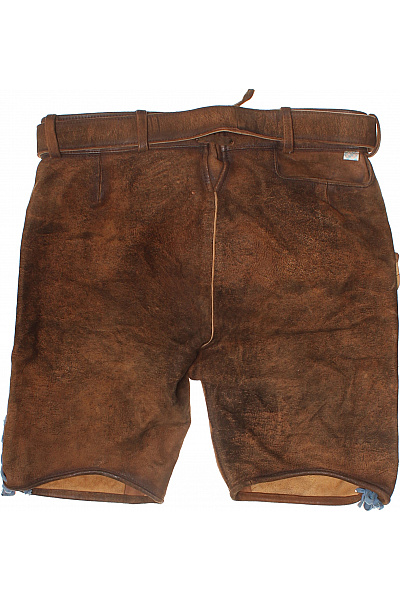 Kožené kraťasy s kapsami volnočasové hnědé vintage Velikost 50 | Unimoda | obrázek 2