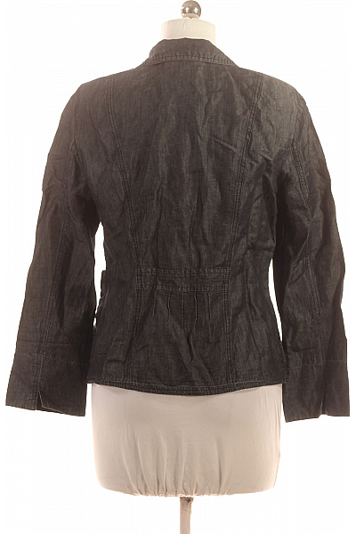 TAIFUN Dámské bavlněné sako tmavě šedé vypasované ležérní na běžné nošení Vel. 40 | TAIFUN | obrázek 3