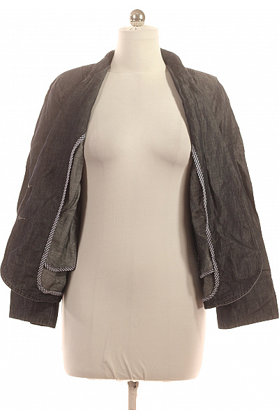 TAIFUN Dámské bavlněné sako tmavě šedé vypasované ležérní na běžné nošení Vel. 40 | TAIFUN | obrázek 4