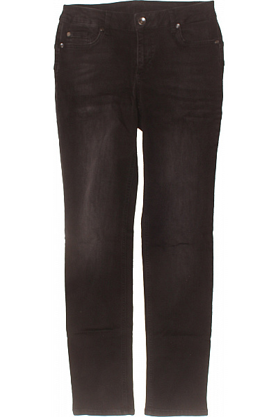 LIU JO Dámské Bavlněné černé Džíny Rovné Seprané Strečové Klasické Velikost 32