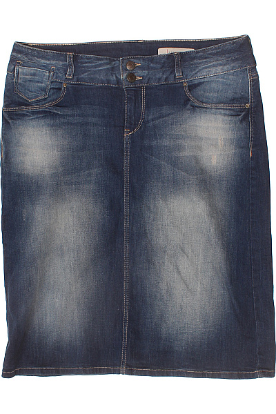 Esprit Dámská bavlněná pouzdrová džínová sukně midi tmavě modrá Vel. 29 | Esprit | obrázek 2