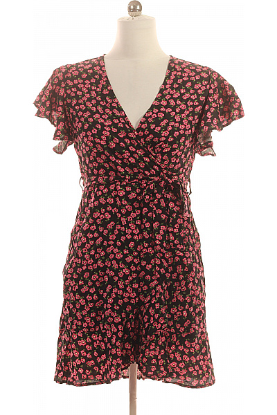 COLLECTION dámské šaty krátký rukáv zavinovací květované růžové Velikost M | COLLECTION | obrázek 2