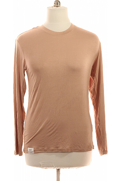 aruelle Dámské tričko s dlouhým rukávem béžové s nápisem basic Velikost L | aruelle | obrázek 2