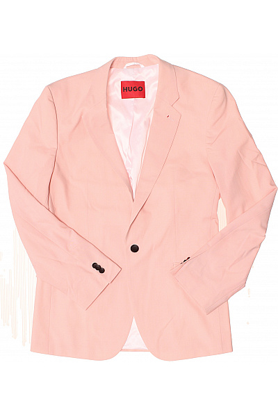 Hugo Boss Pánský třídílný společenský oblek růžový hladký moderní Velikost 50 | Hugo Boss | obrázek 3