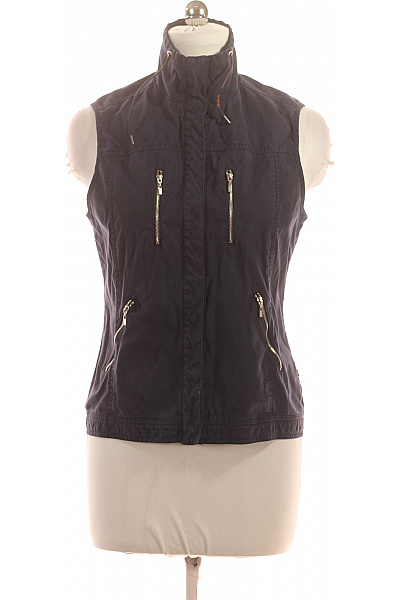 CECIL Dámská bavlněná tmavě modrá krátká outdoorová vesta zipy Vel. m | CECIL | obrázek 2