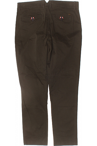 TOMMY HILFIGER Dámské bavlněné chinos kalhoty tmavě hnědé rovné ležérní Velikost 4 | TOMMY HILFIGER | obrázek 3