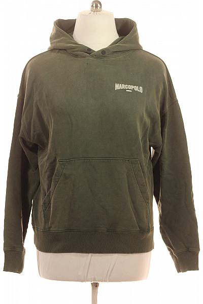 Marc O´Polo Pánská Zelená Mikina S Kapucí Oversized Streetwear Přes Hlavu Vel. M