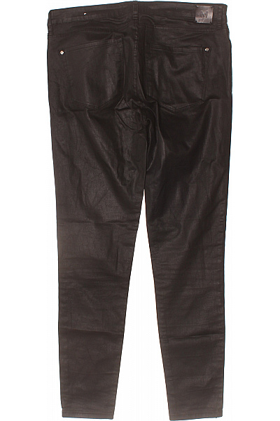 MANGO Dámské bavlněné skinny džíny voskované černé lesklé Velikost 42 | MANGO | obrázek 3