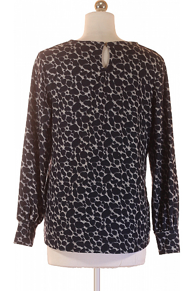 PFEFFINGER Dámská polyesterová pletená halenka s dlouhým rukávem černobílá zvířecí vzorovaná volná Velikost 36 | PFEFFINGER | obrázek 2