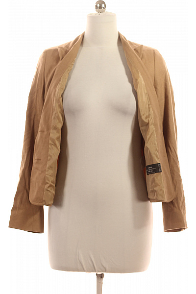 RENÉ LEZARD Dámské béžové sako vypasované jednořadé elegantní business jarní lněné Vel. 38 | RENÉ LEZARD | obrázek 4