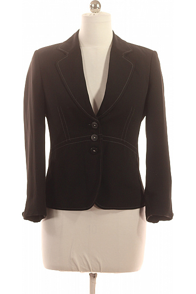 Marks & Spencer Černý polyesterový vypasovaný elegantní blejzr na běžné nošení Vel. M | Marks & Spencer | obrázek 2