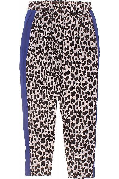 MORGAN Dámské Volné Kalhoty Zvířecí Potisk Modrý Lampas Velikost 36