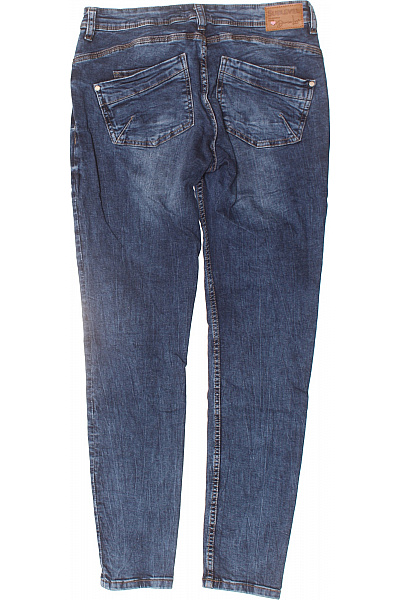 Sublevel Dámské modré strečové skinny džíny seprané na knoflíky Vel. L | Sublevel | obrázek 2