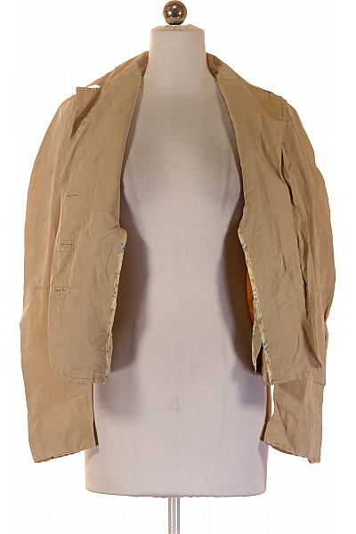 béžový blejzr elegantní vypasované krátké na běžné nošení Velikost 42 | Unimoda | obrázek 4