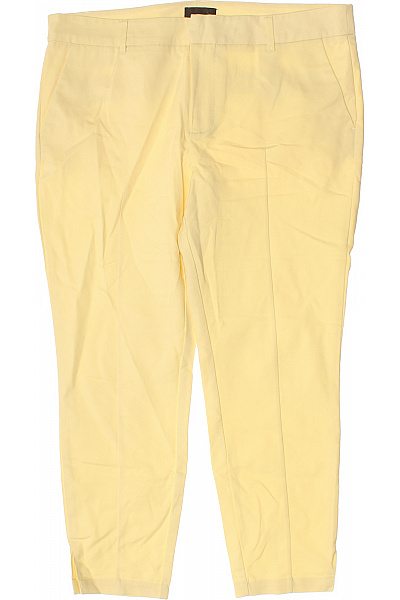 PULZ JEANS Dámské bavlněné žluté chinos kalhoty elegantní rovné pohodlné letní Vel. 42 | PULZ JEANS | obrázek 2