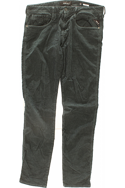 REPLAY Pánské Kalhoty Zelené Vel. 33