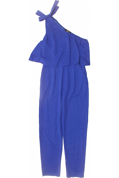 Dámský modrý overal bez rukávů vázání ramínko volán Velikost 10 | Unimoda | obrázek 2