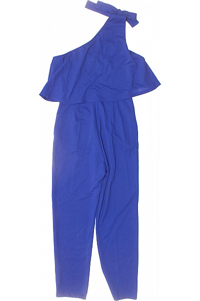 Dámský modrý overal bez rukávů vázání ramínko volán Velikost 10 | Unimoda | obrázek 3