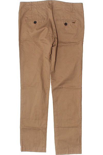 MANGO Dámské bavlněné plátěné chinos volné rovné ležérní hnědé s kapsami Velikost 38+ | MANGO | obrázek 3