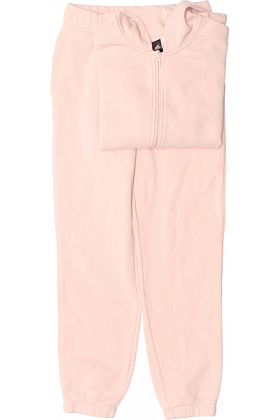 ADIDAS Dívčí Tepláková Souprava Růžová S Kapucí A Zipem Vel. 13-14