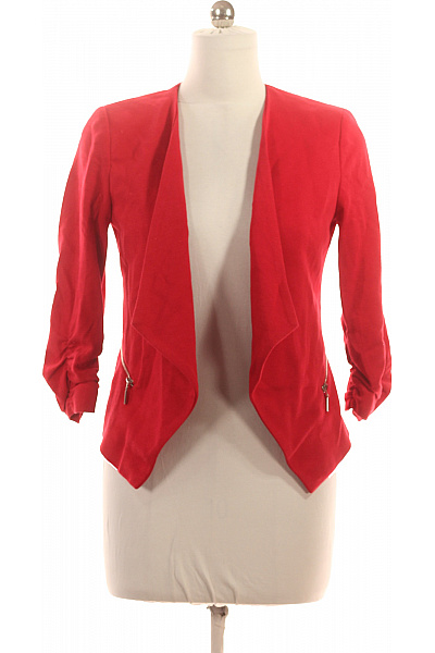 Orsay Červený bavlněný blejzr ležérní elegantní krátký s 3/4 rukávem moderní Vel. 38 | Orsay | obrázek 2