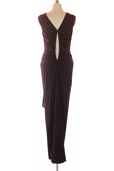 APART Dlouhé fialové polyesterové elegantní večerní šaty bez rukávů Velikost 36 | APART | obrázek 2