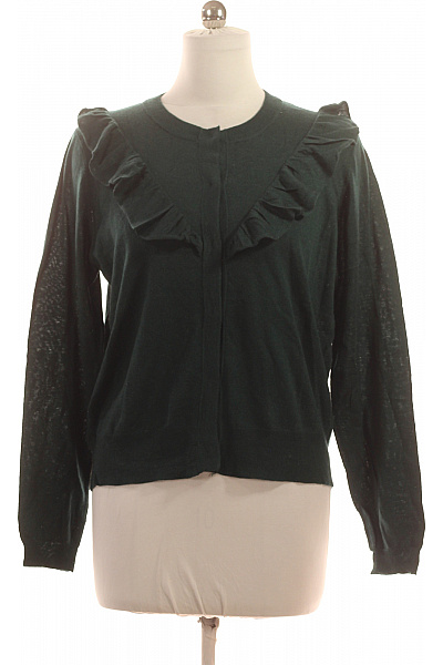 Mexx Dámský tmavě zelený kardigan propínací s volány lehký elegantní Vel. xl | Mexx | obrázek 2