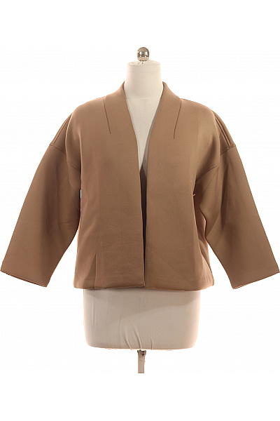 OPUS Dámský béžový polyesterový blejzr kimono krátký ležérní moderní bez klop Velikost 44 | OPUS | obrázek 2