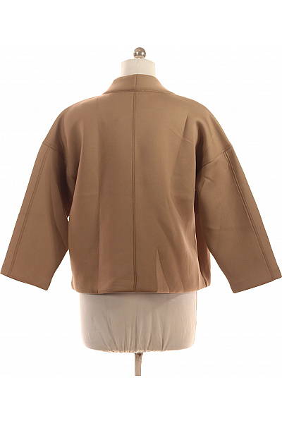 OPUS Dámský béžový polyesterový blejzr kimono krátký ležérní moderní bez klop Velikost 44 | OPUS | obrázek 3