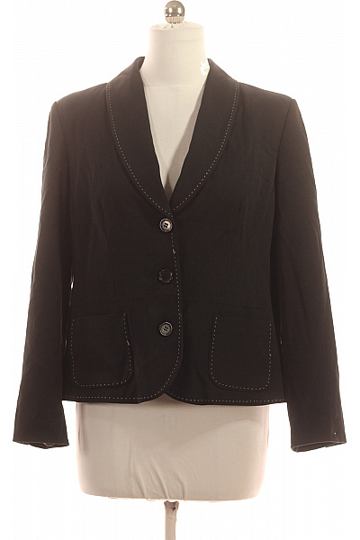 Next Černý vypasovaný blejzr elegantní propínací s kapsami prošití Velikost 46 | Next | obrázek 2