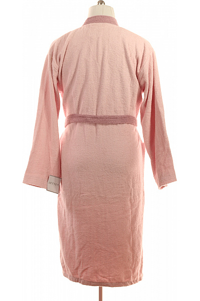 JETTE Dámský froté župan s páskem a kapsami, růžový, dvoubarevný Velikost M | JETTE | obrázek 2