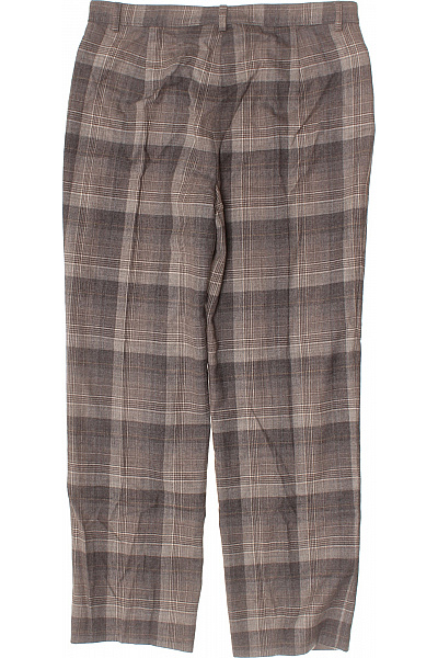 BRAX Dámské bavlněné oblekové kalhoty kostkované rovné elegantní business Vel. 44 | BRAX | obrázek 3