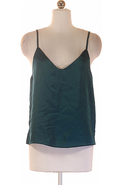 GATE Dámské tílko zelené saténové elegantní bez rukávů Velikost 38 | GATE | obrázek 2