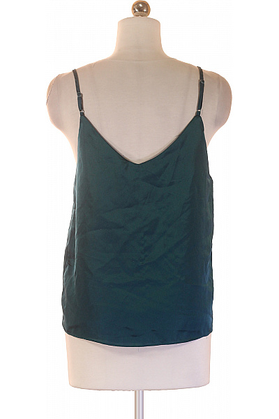GATE Dámské tílko zelené saténové elegantní bez rukávů Velikost 38 | GATE | obrázek 3