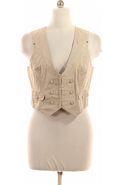 Street One Dámská béžová krátká vesta vojenský styl s knoflíky Vel. 42 | Street One | obrázek 2