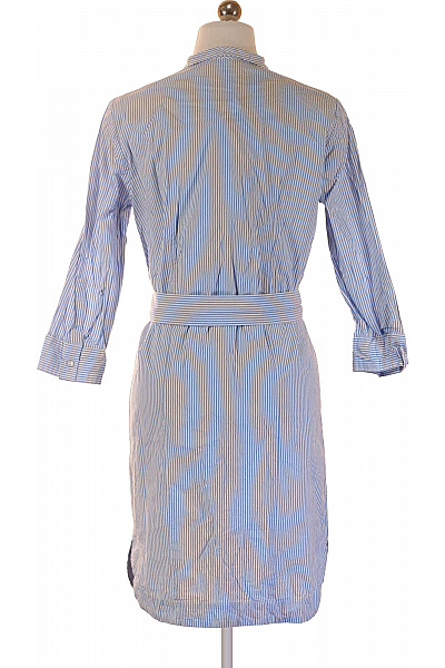 LAWRENCE GREY Dámské košilové šaty s páskem modré pruhované bavlna volnočasové jarní Vel. 34 | LAWRENCE GREY | obrázek 3