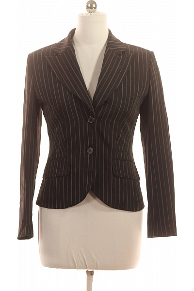 Melrose Dámské polyesterové vypasované sako černé pruhované elegantní business Vel. 38 | Melrose | obrázek 2
