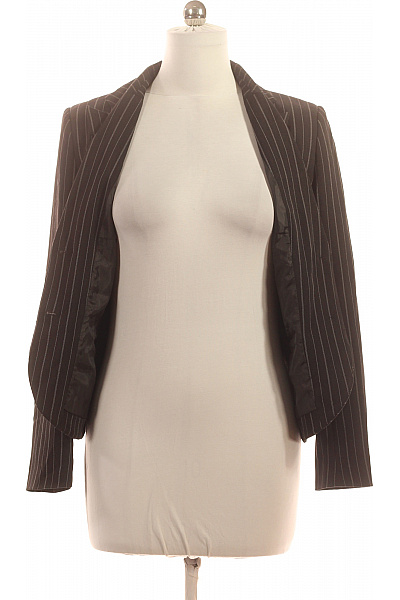 Melrose Dámské polyesterové vypasované sako černé pruhované elegantní business Vel. 38 | Melrose | obrázek 4
