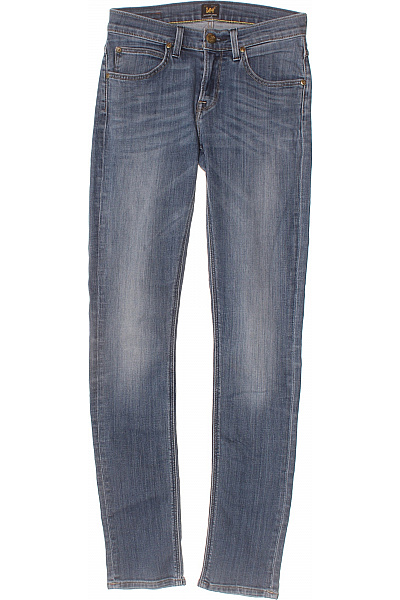 Lee  Dámské Modré Džíny Strečové úzké Seprané Slim Fit Vel. 27/33
